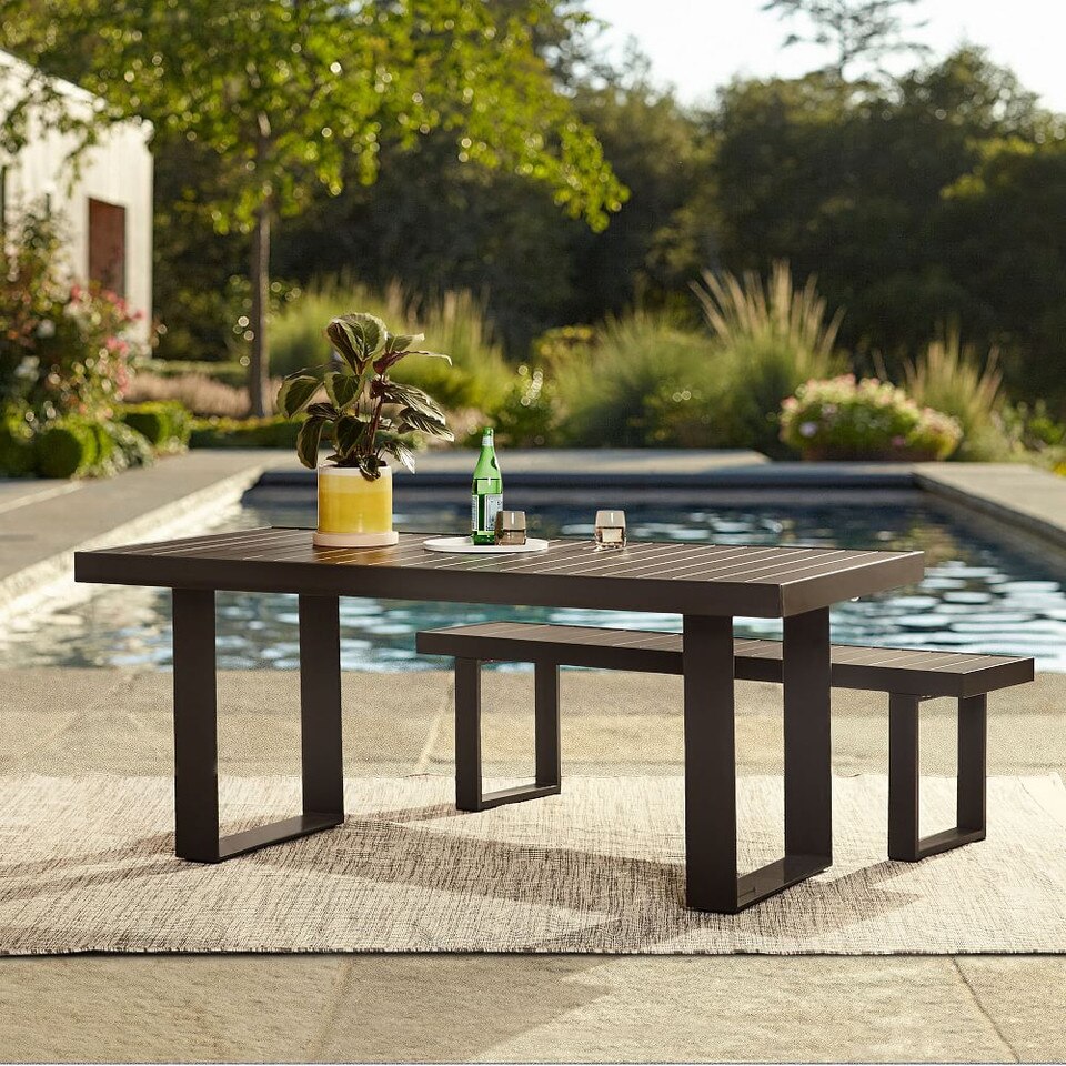 Portside Aluminium Outdoor Dining Table West Elm Australia